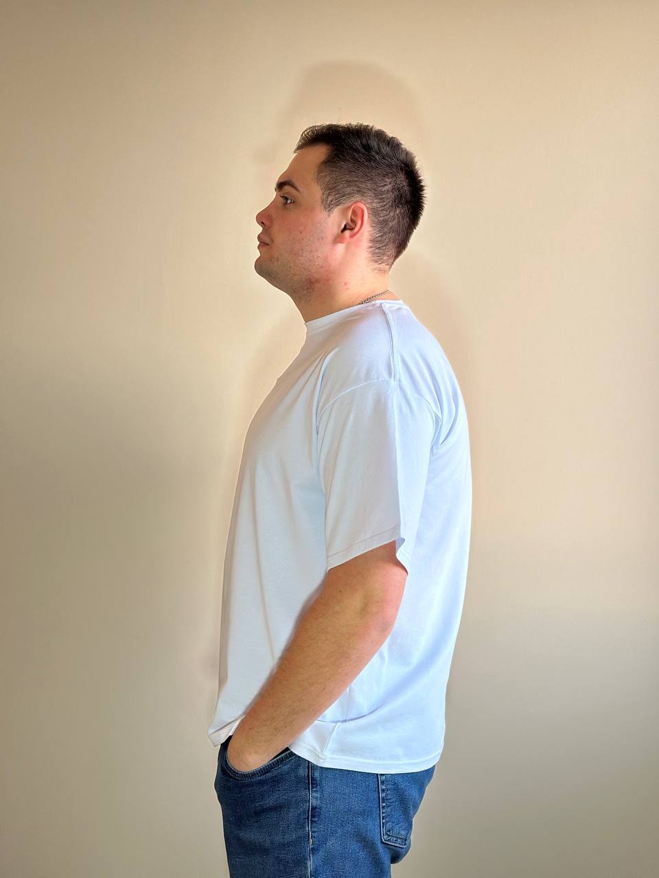 Белая футболка Oversize "ALLAZY" реальное фото